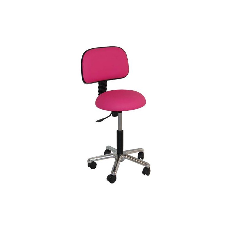 Tabouret sur roulettes avec dossier Tabouret sur roulettes avec dossier