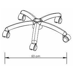 Pied à sérum piétement 5 branches polyamide