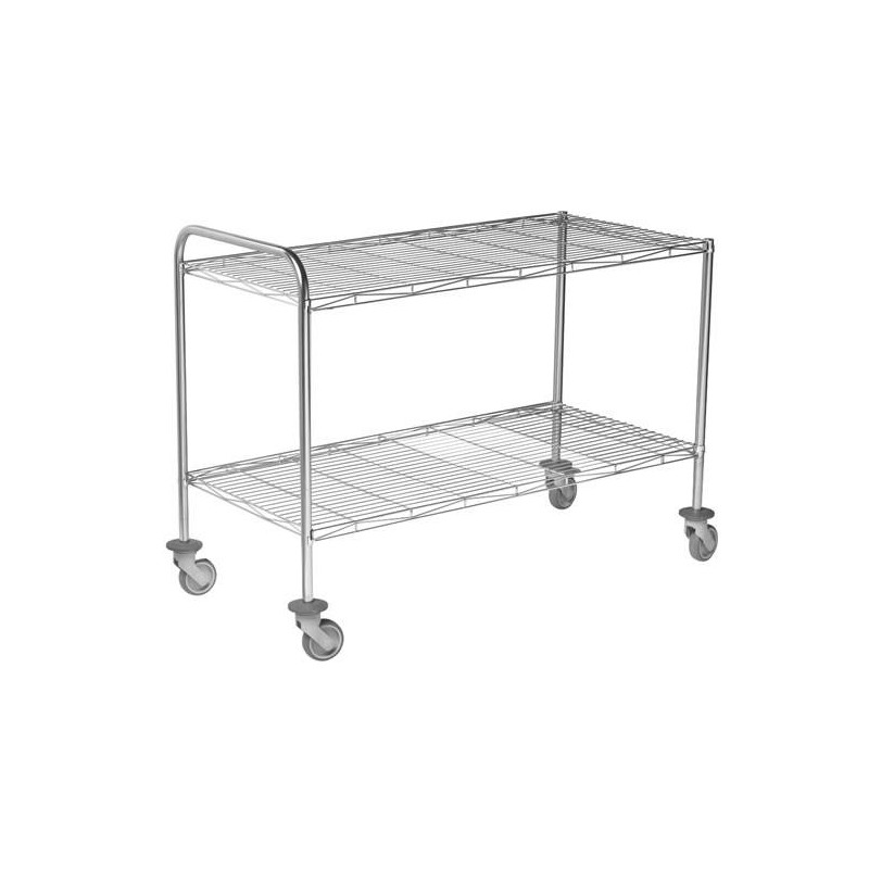 Chariot de stérilisation 2 plateaux fil inox teamalex