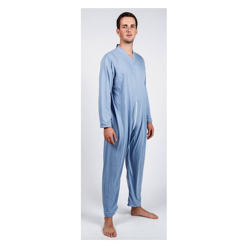 Pyjama de soin grenouillère avec fermeture éclair dans le dos