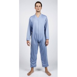 Pyjama de soin grenouillère avec fermeture éclair entre les jambes