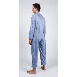 Pyjama de soin grenouillère avec fermeture éclair entre les jambes