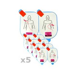 5 Paires d’électrodes adulte de Formation (DDP-105-TR) DEFIBTECH