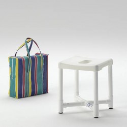 Tabouret de douche démontable avec sac de transport