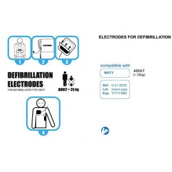 Electrodes pré-connectées "Adulte" pour défibrillateur SKITY Schiller