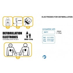 Electrodes pré-connectées "Enfant" pour défibrillateur SKITY Schiller