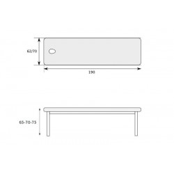 dimensions de la Table de massage CDF-10 Mobercas teamalex