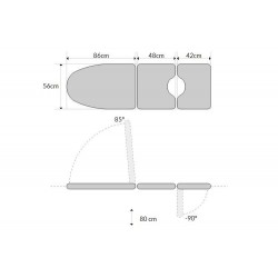 dimensions du divan gynécologique SF-1030-B-G
