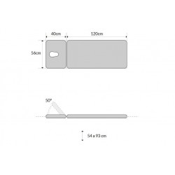 Dimensions de la Table d'examen bariatrique Mobercas Teamalex