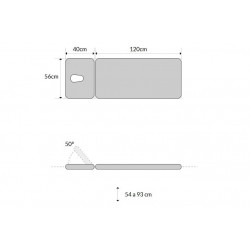 dimensions Table pédiatrique électrique Mobercas CE-0120-R-PED teamalex
