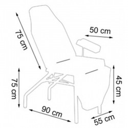 Dimensions Fauteuil de prélèvement 525 Carina Teamalex