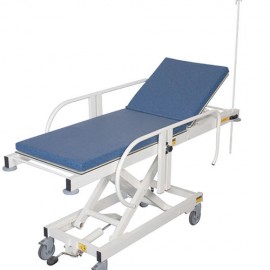Brancard amagnétique à hauteur variable + tige porte sérum IRM 3 Tesla Teamalex Medical