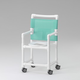 Chaise de douche et toilettes avec lunette ergonomique vert Teamalex Medical