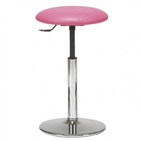 Tabouret sur socle chromé Tabouret sur socle chromé