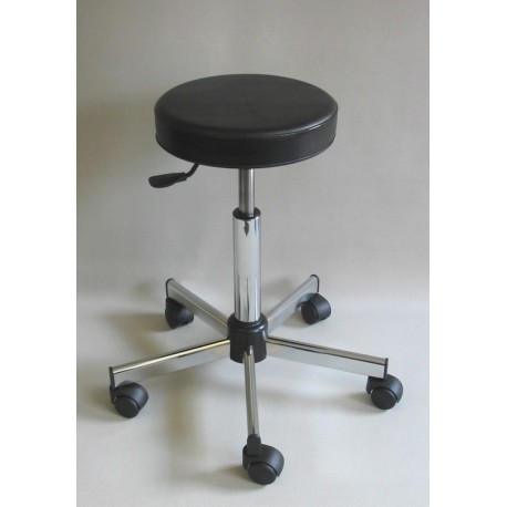 Tabouret à roulettes chromé Winelec 