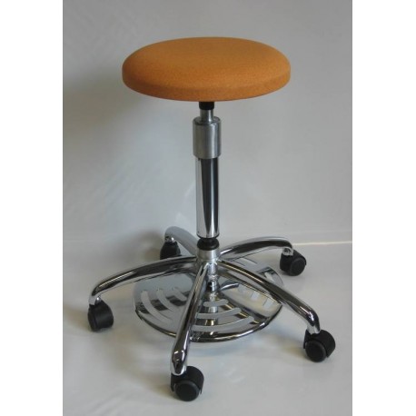 Tabouret médical réglable avec commande au pied