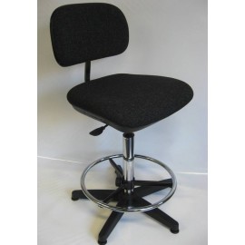 Siège de laboratoire assise Tissu noir teamalex