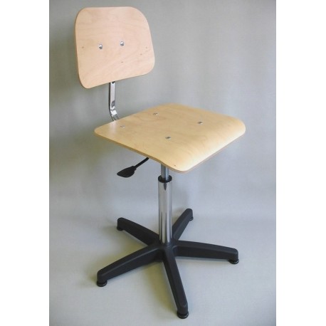 Siège acier chromé avec assise et dossier bois repose pieds teamalex Siège acier chromé avec assise et dossier bois repose pieds teamalex
