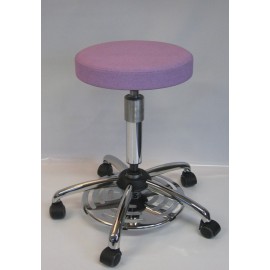 Tabouret chirurgien commande au pied et assise confort teamalex violet