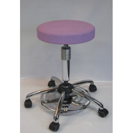 Tabouret chirurgien commande au pied et assise confort teamalex violet