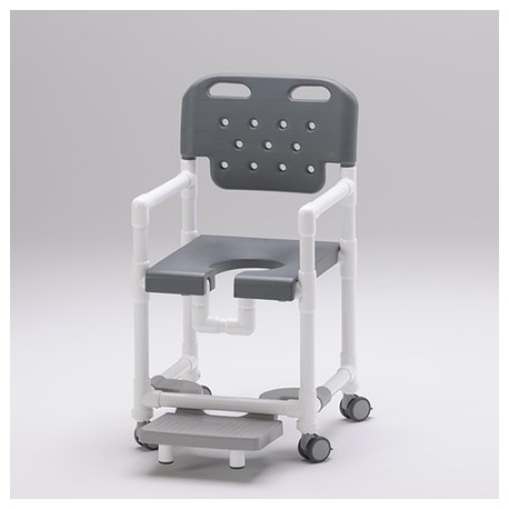 Chaise de douche assise ergonomique et repose pieds