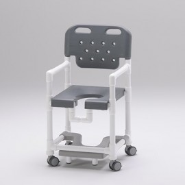 Chaise de douche assise ergonomique monobloc et repose pieds Teamalex Medical