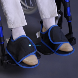 Chaussons de maintien à scratch au fauteuil roulant Teamalex Medical