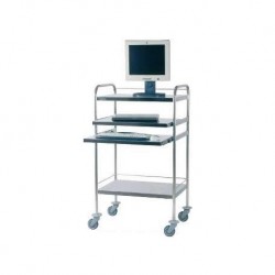 Chariot informatique vidéo inox Teamalex Medical