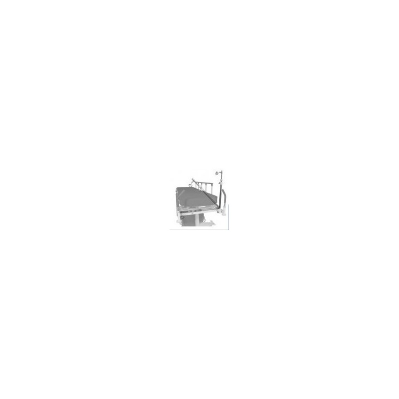 Tige porte serum telescopique repliable 2 crochets Tige porte serum telescopique repliable 2 crochets