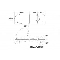 Dimensions de la table gynécologique