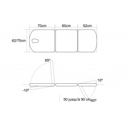 dimensions du Fauteuil SE-1130 Mobercas Teamalex