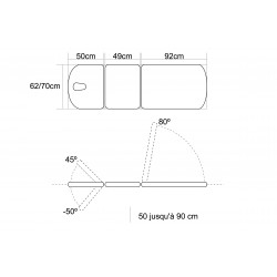 dimensions Table ostéopathie Mobercas teamalex