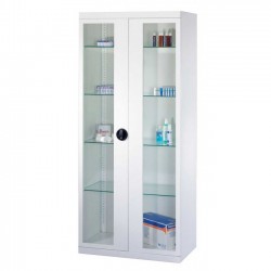 Armoire médicale deux portes battantes vitrées Teamalex