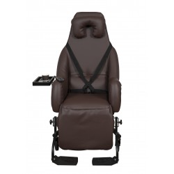 Fauteuil coquille ESSENTIEL e avec tablette-inclinaison électrique teamalex CACAO