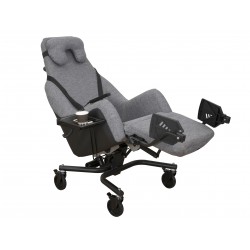 Fauteuil coquille ESSENTIEL e avec tablette-inclinaison électrique CHINÉ GRIS innov teamalex