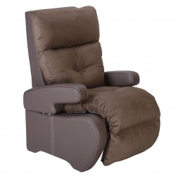 Fauteuil de confort NOSTRESS Manuel velours marron teamalex innov