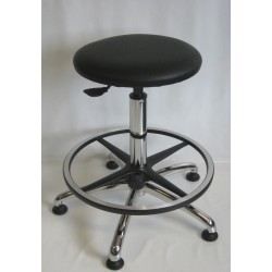 Tabouret pour salle blanche avec repose pieds teamalex