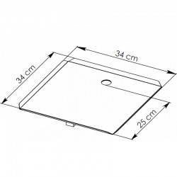 dimensions Plateau inox carré teamalex