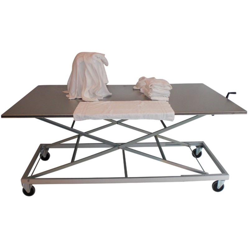 Table inox tri du linge ergonomique hauteur réglable