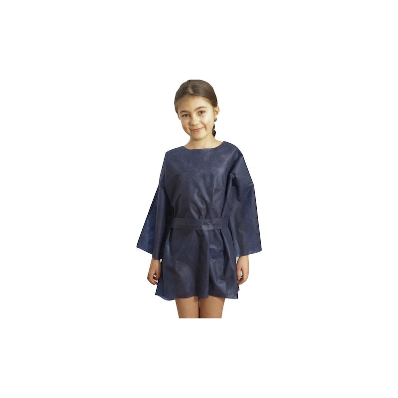 Chemise d'opéré - enfant - bleu nuit opaque