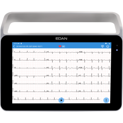 Edan ECG ISE sur tablette tactile avec poignée teamalex