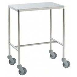 Table à instruments inox tube rond 1 plateau Teamalex Medical