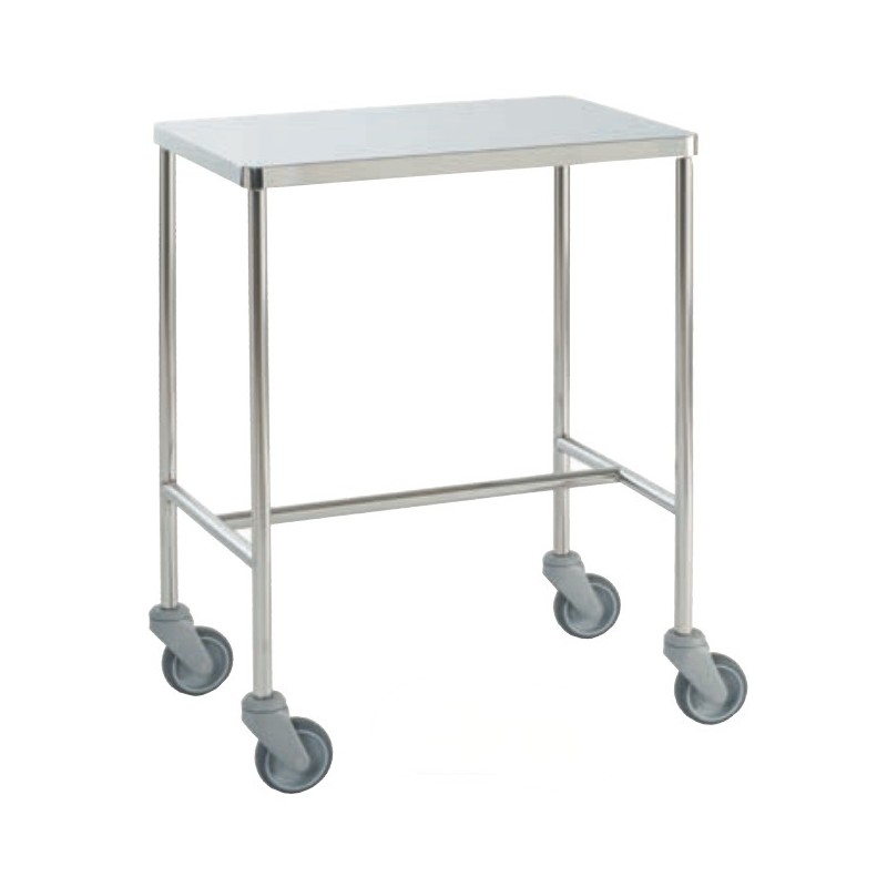 Table à instruments inox tube rond 1 plateau Teamalex Medical