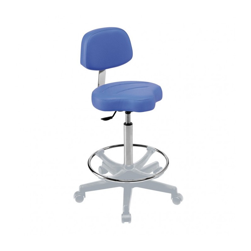 Tabouret selle avec dossier et repose pieds Lemi Teamalex Medical