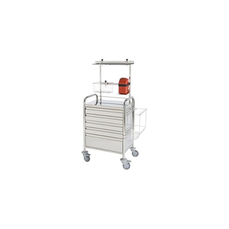 chariot médical d'urgence avec accessoires Teamalex Medical