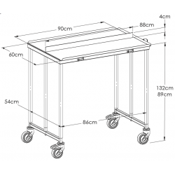 dimensions de la table pont réf 973 teamalex