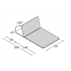 Plan de la table Bobath 200 x 120 x 49-90 cm Teamalex