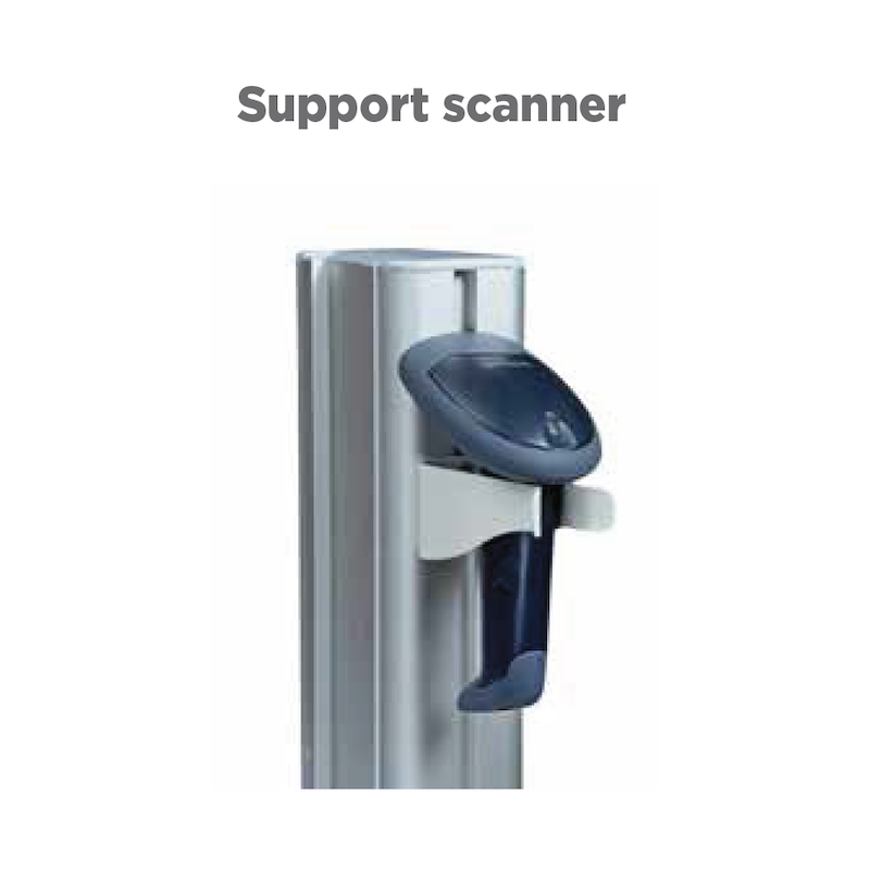 Support scanner pour chariot informatique teamalex medical