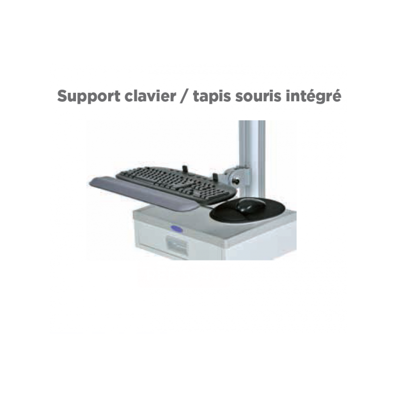 Support clavier et tapis de souris intégré