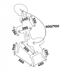 Dimensions Chaise de massage Woodchaise Carina teamalex